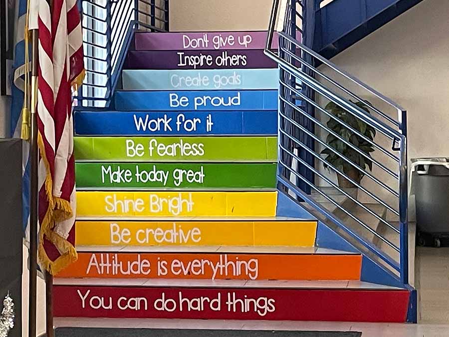 clearwater campus stairs decoration