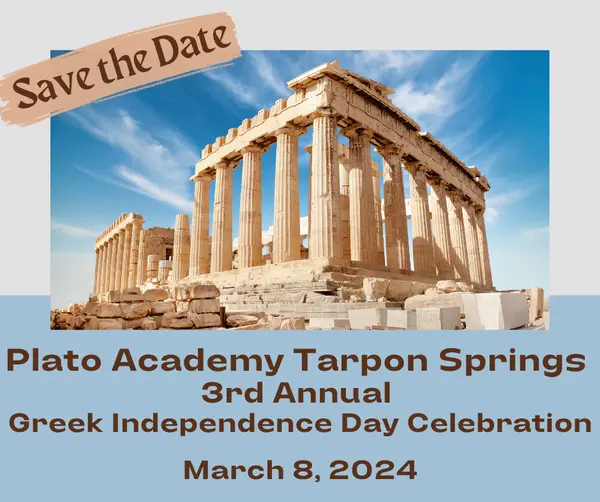 Save the date: Plato Academy Tarpon Springs celebrates the Greek independence on March 8, 2024.