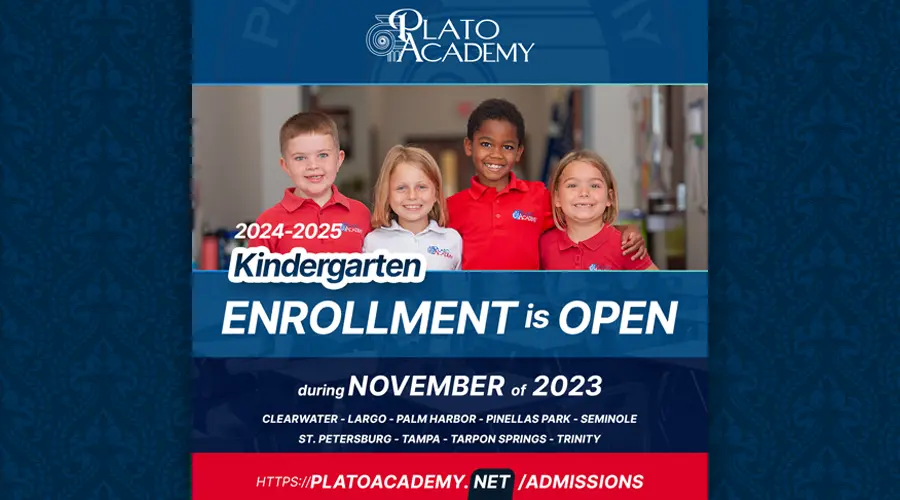 Plato Academy Schools Enrollment for the 2023-2024 school year is open on November 2023. Lottery on December 15, 2023.