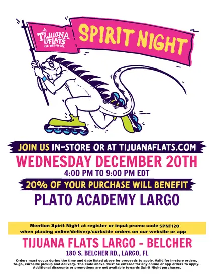 Plato Largo Spirit Night Dec 2023