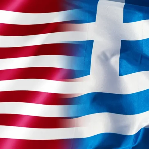 usa greece flag