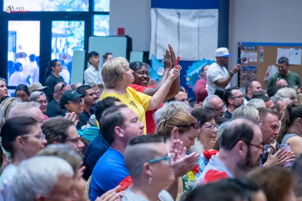 Plato Academy students celebrate the Greek OHI Day and Veterans Day