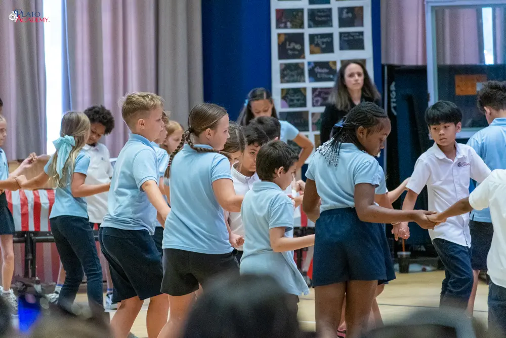 Plato Academy students celebrate the Greek OHI Day and Veterans Day