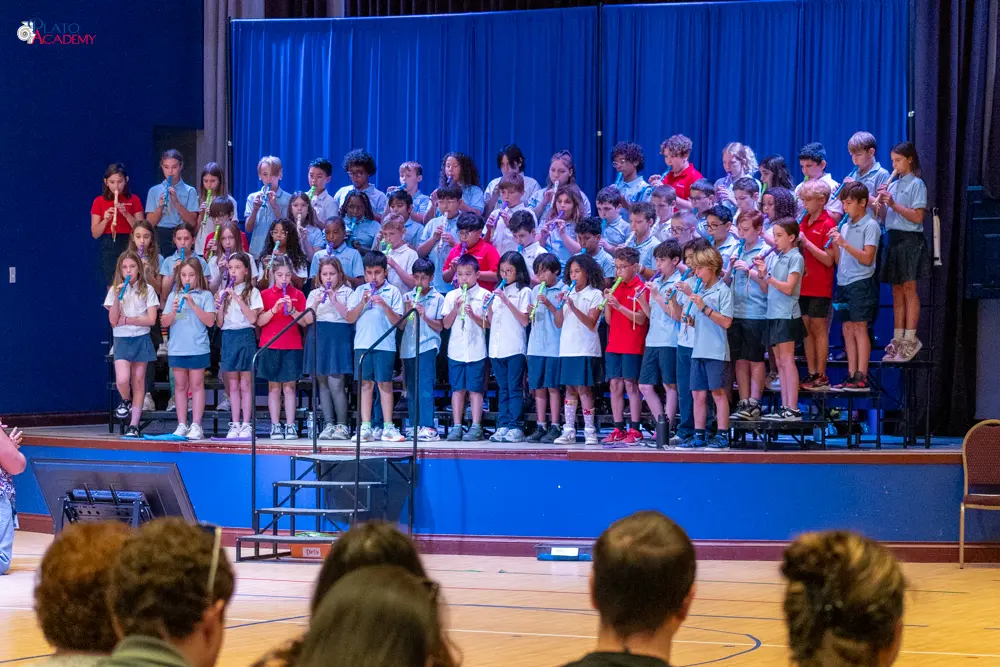 Plato Academy students celebrate the Greek OHI Day and Veterans Day