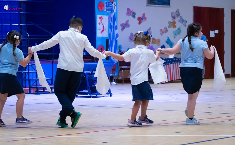 Plato Academy students celebrate the Greek OHI Day and Veterans Day