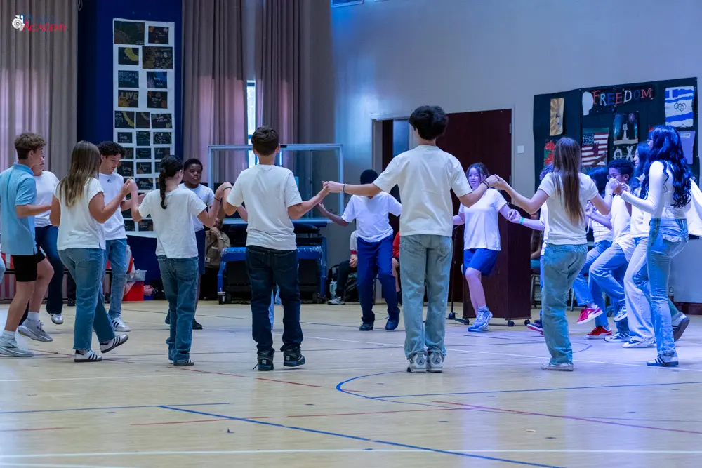 Plato Academy students celebrate the Greek OHI Day and Veterans Day