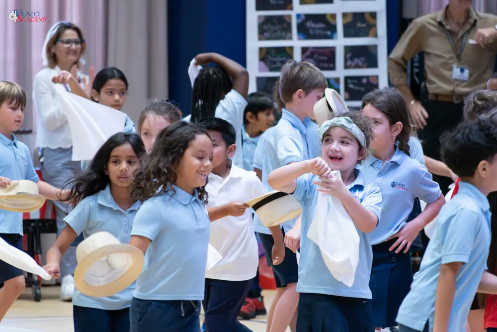 Plato Academy students celebrate the Greek OHI Day and Veterans Day