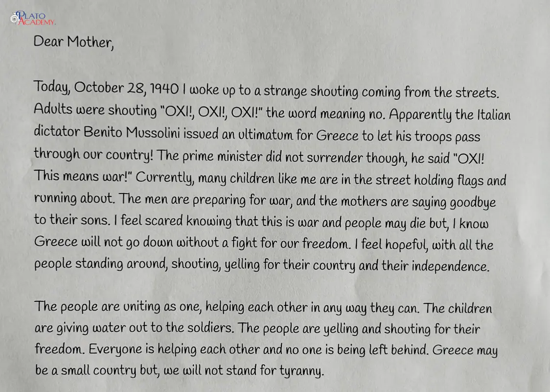 Plato Academy Tampa OXI Day 2025 project