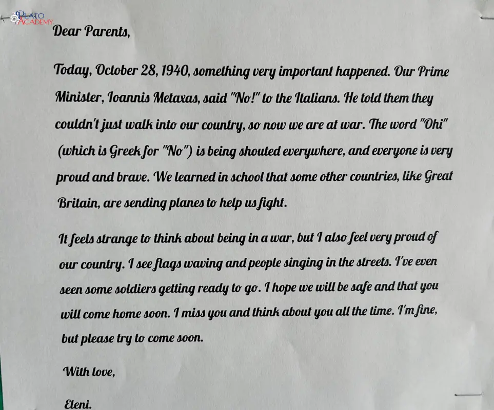 Plato Academy Tampa OXI Day 2025 project