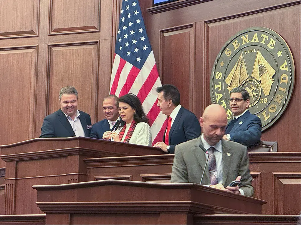 Plato Academy Seminole Field Trip to Tallahassee - photo of Senator Rodriguez